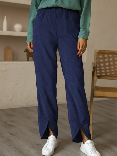 Pantalones de Pana Gruesa con Cintura Elástica - Comodidad para Otoño e Invierno - Image 5