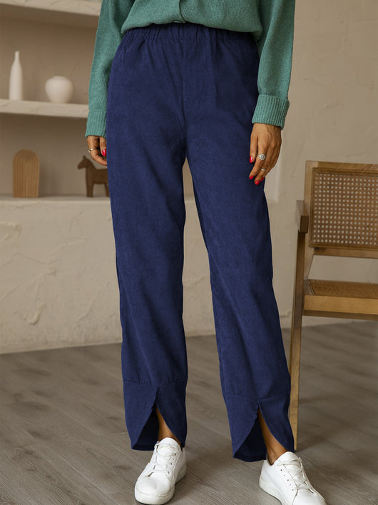 Pantalones de Pana Gruesa con Cintura Elástica - Comodidad para Otoño e Invierno - Image 5