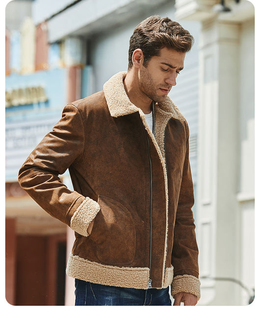 Chaqueta de Cuero Vintage Estilo Casual Americano - Image 17