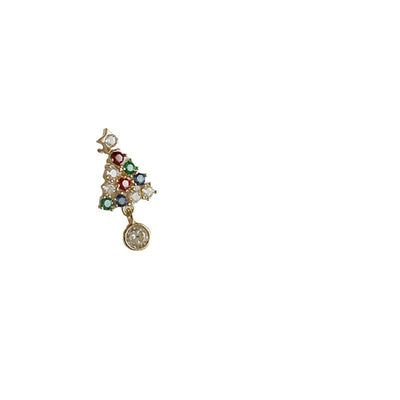 Aretes Navideños de Diamante de Color Nicho Europeo y Americano con Diseño de Gota de Agua - Image 3