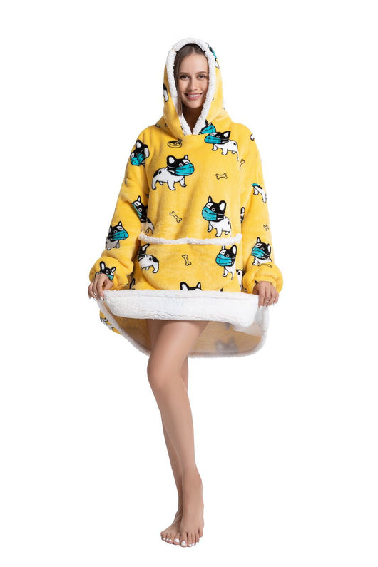Pijama Sudadera con Capucha y Manta - Abrigo Cálido Versátil - Image 18