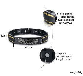 Pulsera de Acero Inoxidable Grabada para Hombre - Image 7
