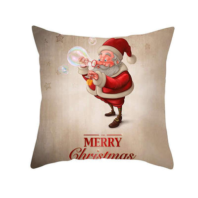 Funda de Almohada Navideña con Diseño de Abuelo Papá Noel - Image 4