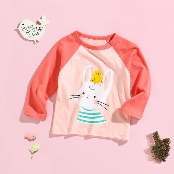 Camiseta Infantil de Algodón Puro con Manga Larga