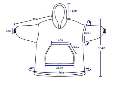 Manta Sudadera con Capucha de Algodón Grueso - Image 6
