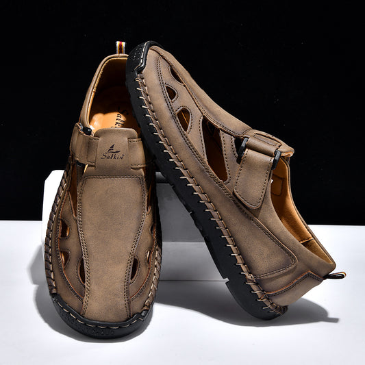 Sandalias Cerradas Tejidas a Mano para Hombre - Transpirables y Cómodas