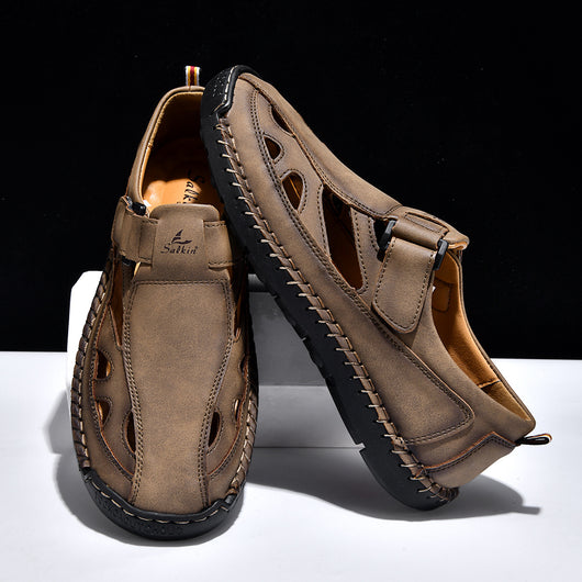 Sandalias Cerradas Tejidas a Mano para Hombre - Transpirables y Cómodas