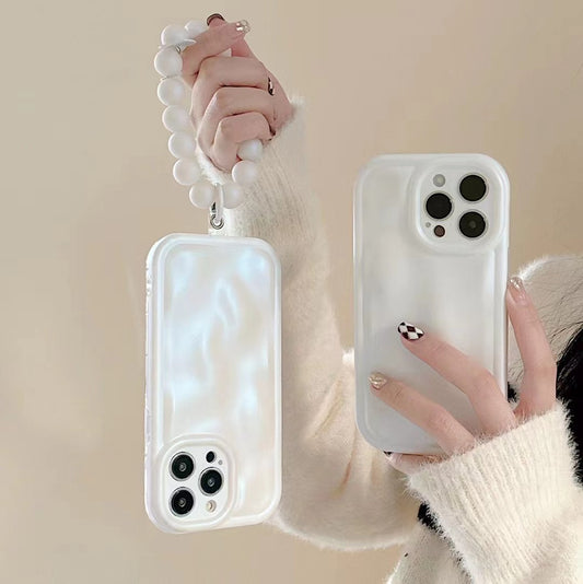 Funda para Celular Blanca con Relieve Elegante