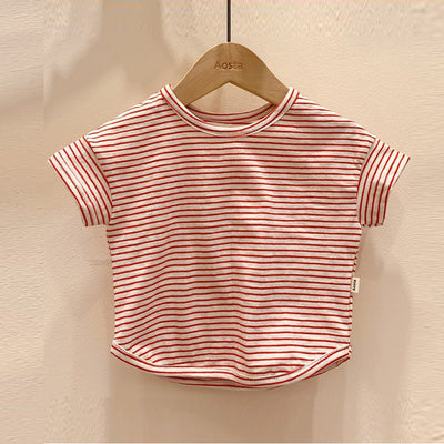 Playera de Rayas para Bebé - Manga Corta Unisex Verano - Image 4