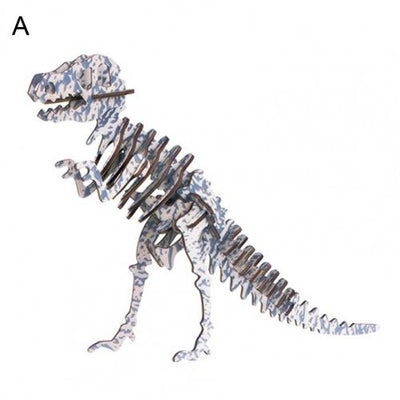 Puzzle 3D de Tiranosaurio en Madera - Juguete Educativo para Niños - Image 3