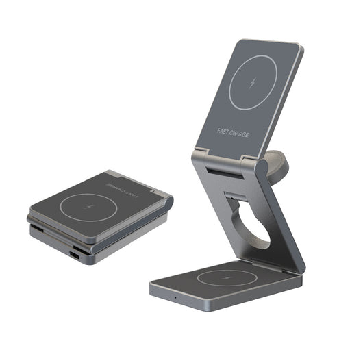 Cargador Inalámbrico 3 en 1 de Metal Plegable - Image 13