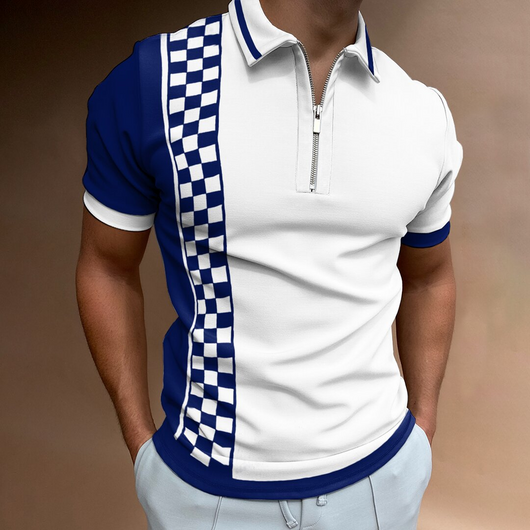 Polo Hombre Textura Cuadros con Costuras Reforzadas - Image 10