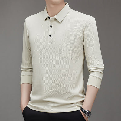 Camiseta Manga Larga Cuadros Panal Otoñal para Hombre - Image 3
