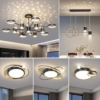 Paquete Completo Lámpara Chandelier Nordic Luxury con Diseño de Estrella - Image 4