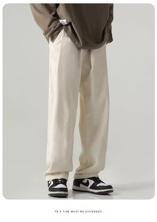 Pantalones de Pana Rectos Anchos con Forro Polar - Pantalones Casuales Cómodos - Image 14