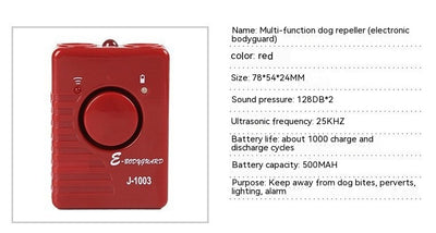 Alarma Personal Ultrasónica Ahuyentador de Perros con Linterna LED - Image 3