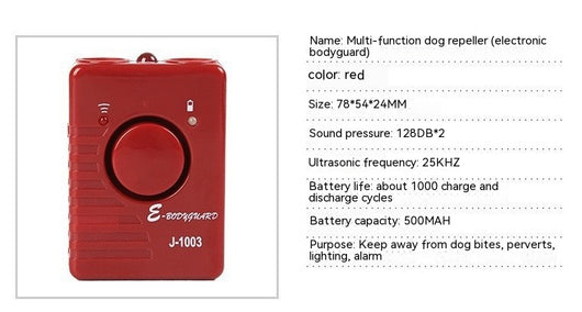 Alarma Personal Ultrasónica Ahuyentador de Perros con Linterna LED - Image 3