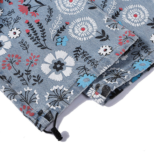 Jeans Estampados con Diseño Floral Doodle para Hombre - Image 9