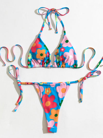 Bikini Estampado con Diseño Split de Personalidad para Mujer - Image 8