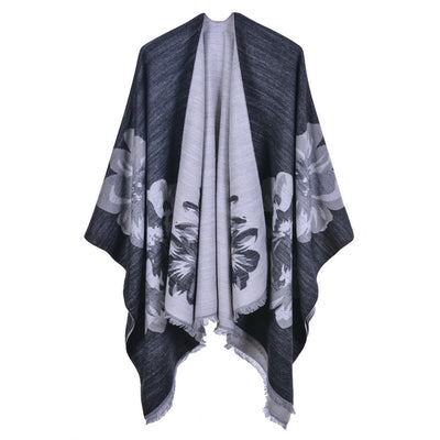 Chal Dividido Jacquard Grueso y Cálido - Estilo Europeo y Americano - Image 7