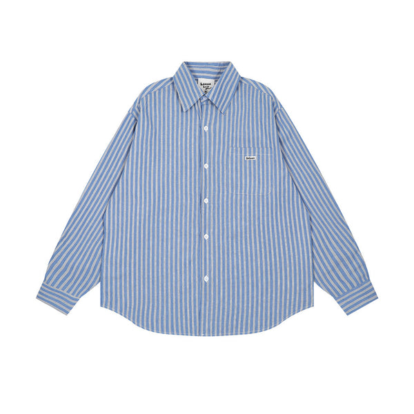 Camisa de Rayas Verticales Manga Larga para Hombre