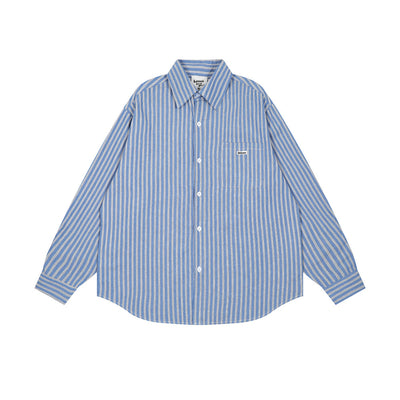 Camisa de Rayas Verticales Manga Larga para Hombre