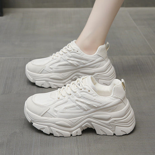 Zapatillas Blancas Deportivas con Suela Gruesa y Transpirables - Image 7