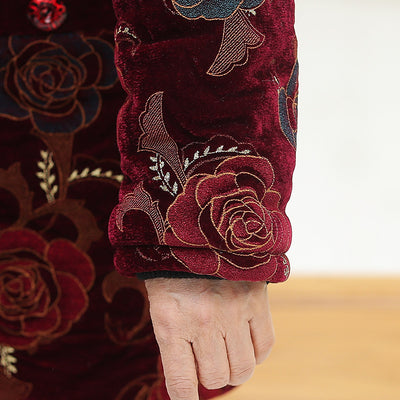 Abrigo Cálido Floral para Mujer Madura - Elegancia y Confort para Mamá - Image 11