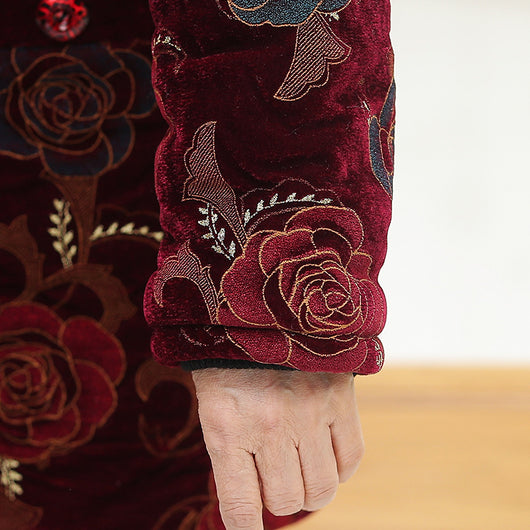 Abrigo Cálido Floral para Mujer Madura - Elegancia y Confort para Mamá - Image 11