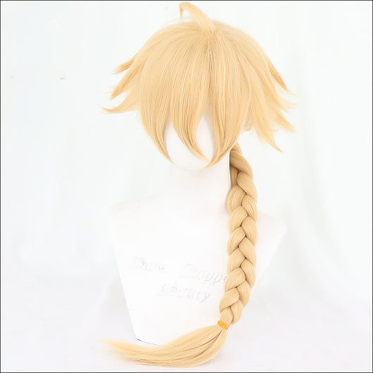 Peluca Cosplay Oro Brillante para Viajeros - Image 6
