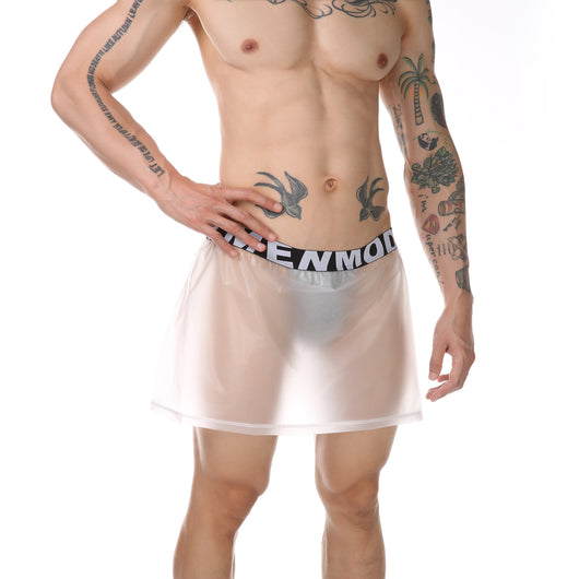 Pantalón Minifalda PVC Transparente para Hombre con Laterales Abiertos - Image 28