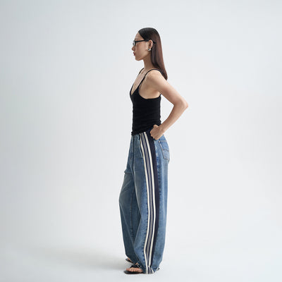 Jeans para Mujer con Detalles de Costura Artesanal y Lavado Vintage - Image 4