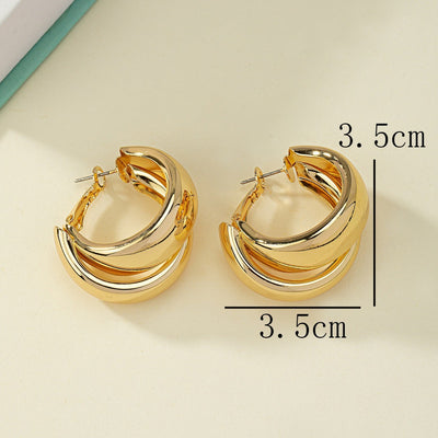 Aretes Redondos de Diseño Contemporáneo Europa América - Estilo Personalizado - Image 12