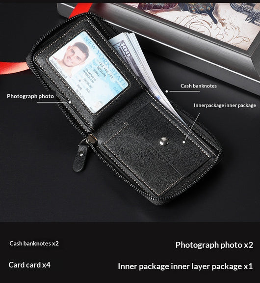 Billetera Vintage Bifold para Hombre - Estilo Europeo y Americano - Image 27