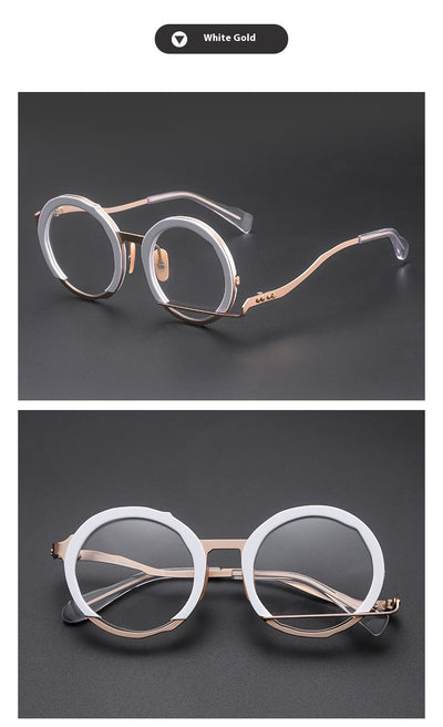 Lentes Graduados Marco Redondo Metálico - Diseño Fashion Versátil - Image 15