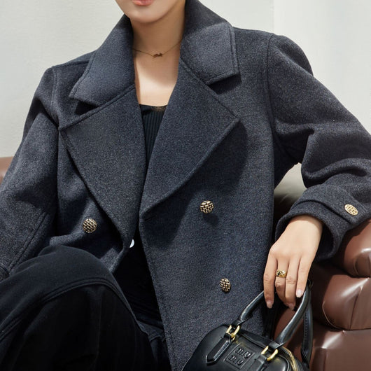 Abrigo Elegante Slim Doble Faz en Lana para Otoño e Invierno - Image 5