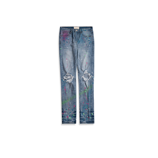 Pantalones Slim Fit con Cierre y Detalles Rotos - Unisex - Image 4