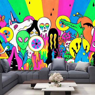 Tapiz Decorativo con Estampado Alien - Tela de Fondo para Pared - Image 38