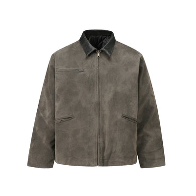 Chaqueta Casual con Cierre de Cremallera Efecto Desgastado - Image 3