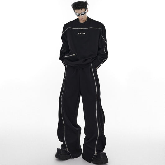 Sudadera Deportiva Oversized con Cierre de Cremallera y Hombreras Acolchadas - Image 14