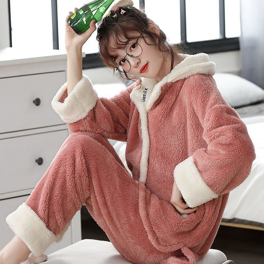 Pijama Coreano Grueso y Suave de Franela para Casa - Image 24