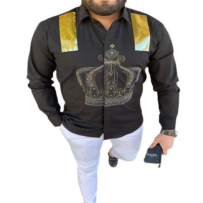 Camisa Retro Otoño Europeo Americana para Hombre - Estilo Trendy - Image 4