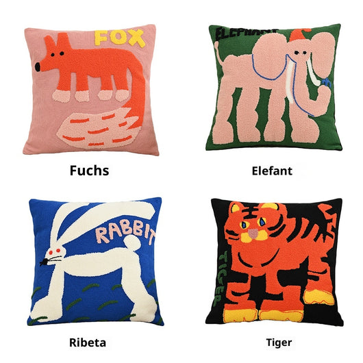 Cojín Decorativo Nórdico con Bordado de Animales para Sofá - Image 5