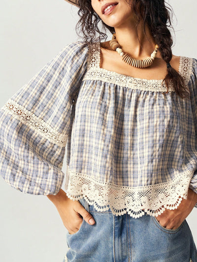 Blusa de Encaje Patchwork para Mujer - Image 25