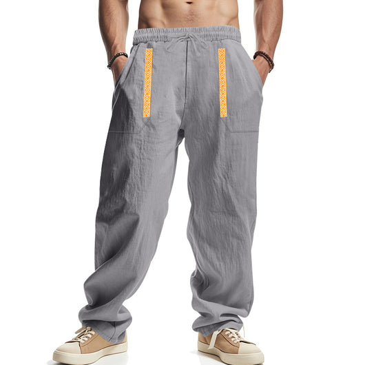 Pantalones de Lino Holgados Transpirables para Hombre - Image 8
