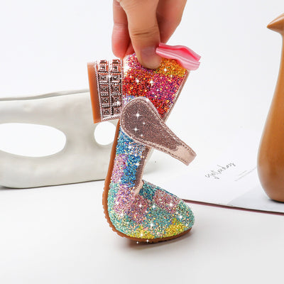 Zapatos Escolares Princesa con Detalles Brillantes para Niñas - Suela Suave y Cómoda - Image 9