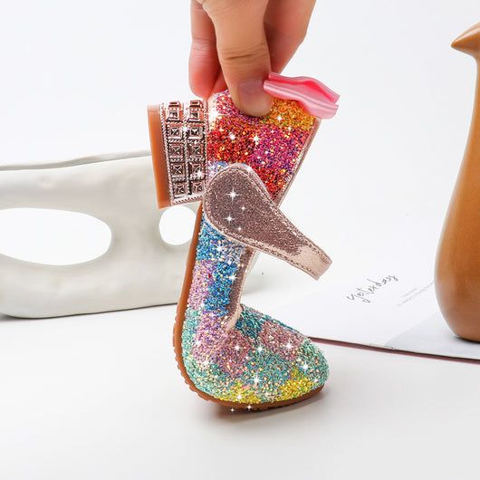 Zapatos Escolares Princesa con Detalles Brillantes para Niñas - Suela Suave y Cómoda - Image 9