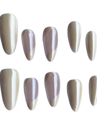Uñas Postizas Almendra Francés Personalizado - Manicura Profesional Hecha a Mano - Image 13