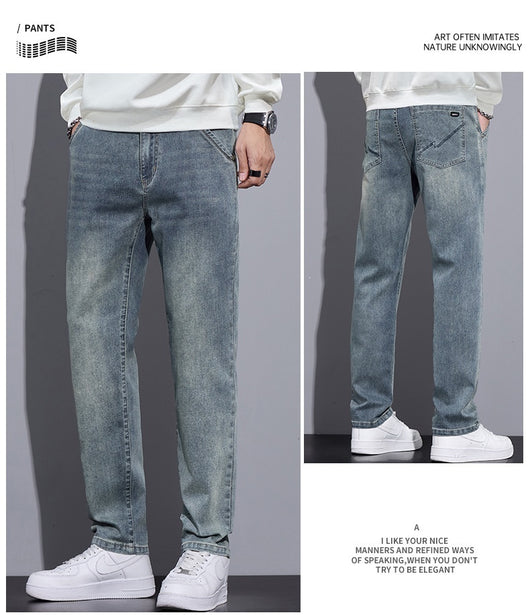 Pantalones Vaqueros Anchos Rectos Estilo Urbano para Hombre - Image 11
