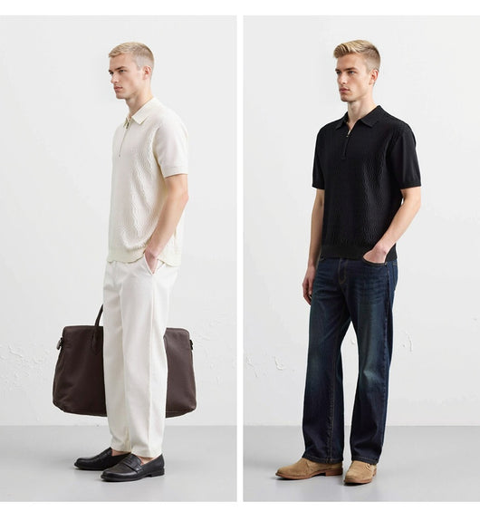 Polo Slim Fit con Textura Twist - Diseño Minimalista y Versátil - Image 10